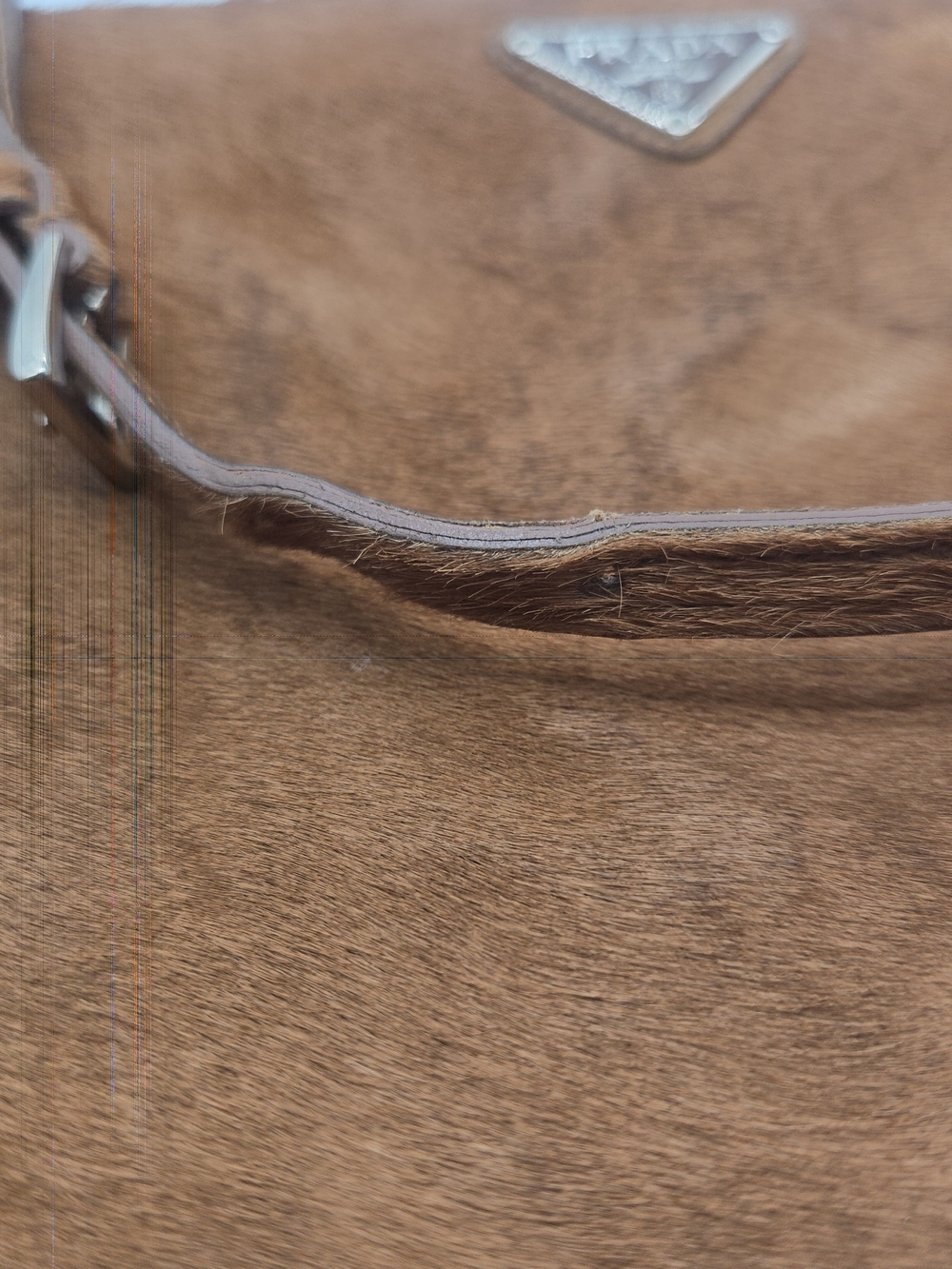 Prada Brown Pony Hair Shoulder Bag - Picture 10 of 16